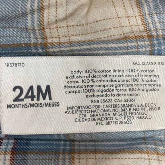 OshKosh B'Gosh Baby Lightweight Canvas Bib Overalls, Dark Khaki - Picture 8 of 9